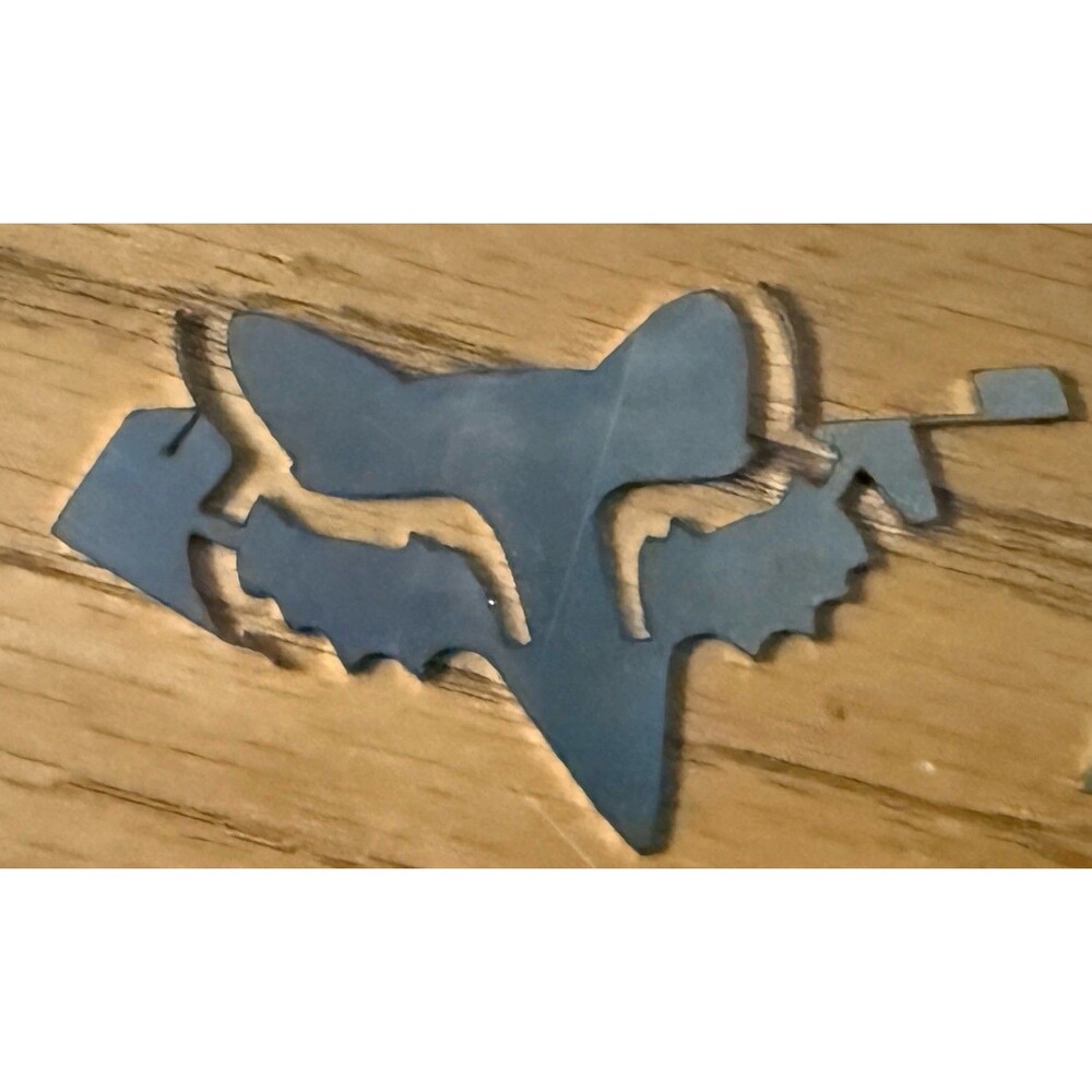 Fox Racing Metal Fox Head Logo Emblem Badge - Motocross Truck Toolbox Sign